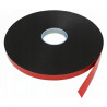 Taśma Dwustronna Piankowa Montażowa 12mm x 50m Czarna z Czerwoną Przekładką