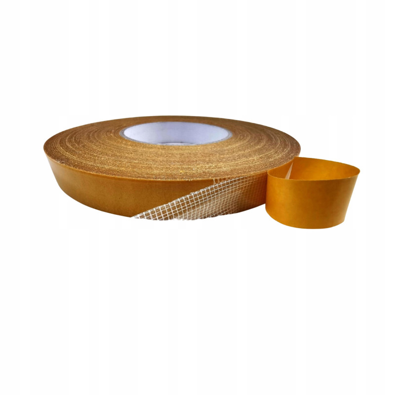 Taśma dwustronna wzmacniana krzyżowo 19mm/50m mocna klejąca montażowa