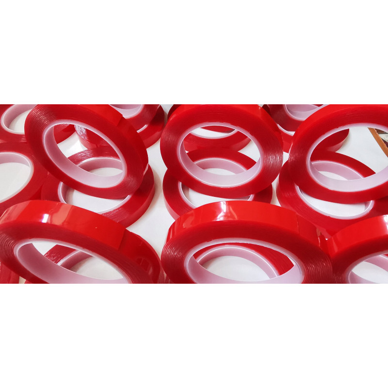 Taśma dwustronna mocna żelowa gr.1mm 10mm/5m akryl klejąca montażowa