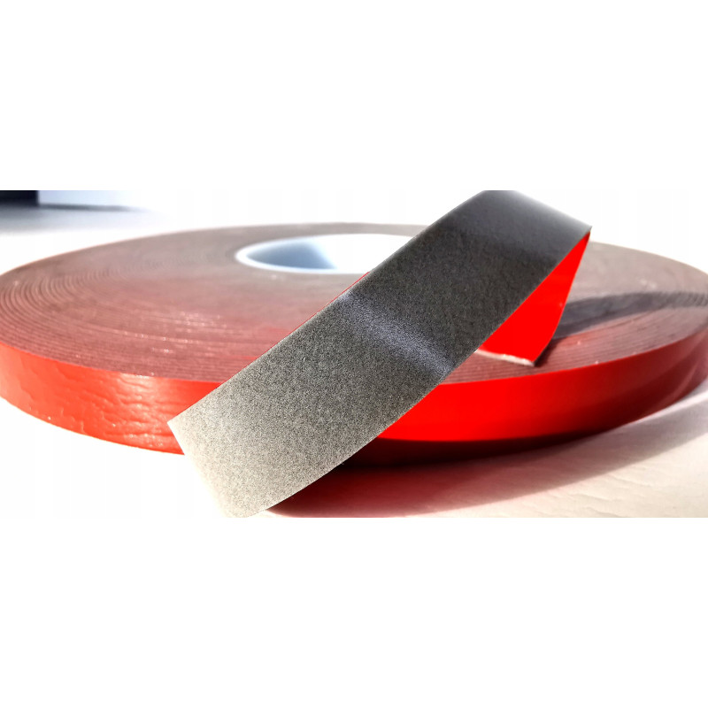 Taśma dwustronna klejąca bardzo mocna akrylowa montażowa szara SVHB 9mm/33m